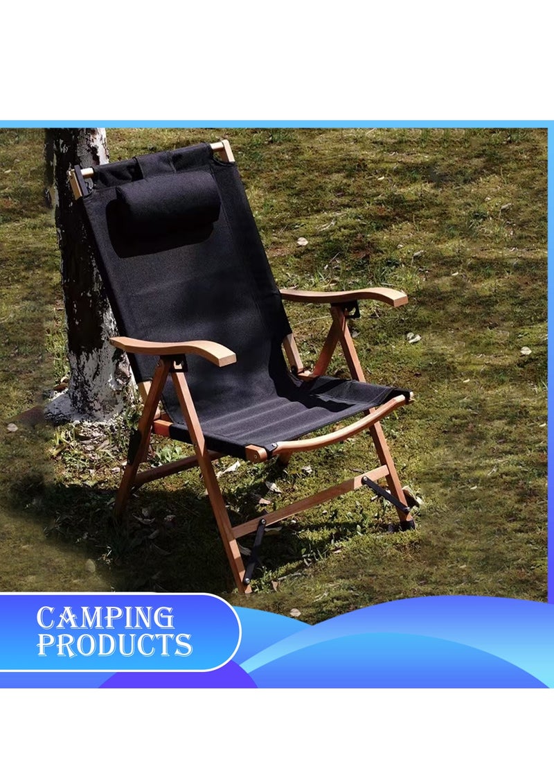 Manful Comfortable Foldable Camping Chair with Adjustable Headrest  - Image 3