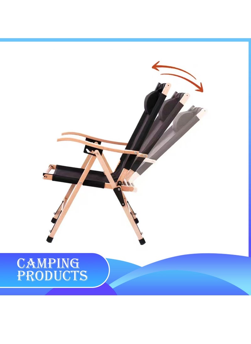 Manful Comfortable Foldable Camping Chair with Adjustable Headrest  - Image 4