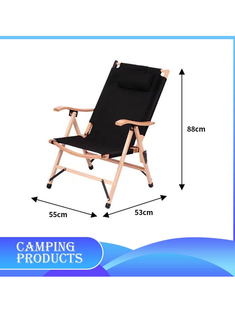 Manful Comfortable Foldable Camping Chair with Adjustable Headrest  - Image 5