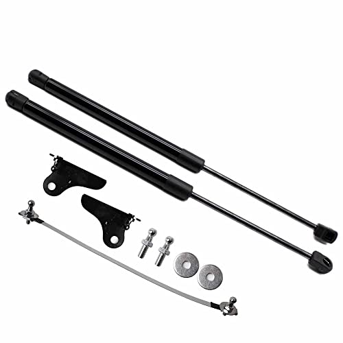 TSUBASA Lift Supports Struts for Mazda CX-30 2019-2023 Front Bonnet Hood Modify Carbon Fiber Gas Charged Shock Dampers Spring Bar (2 PCS) (Normal Black) - Image 1