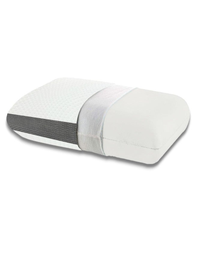 CUSHIO Cervical Support Memory Foam Pillow | Size 21"x13"x3" Inches (Pack of 1) | Neck & Shoulder Pain Relief Provide Comfortable Sleep (White & Grey) - Image 1