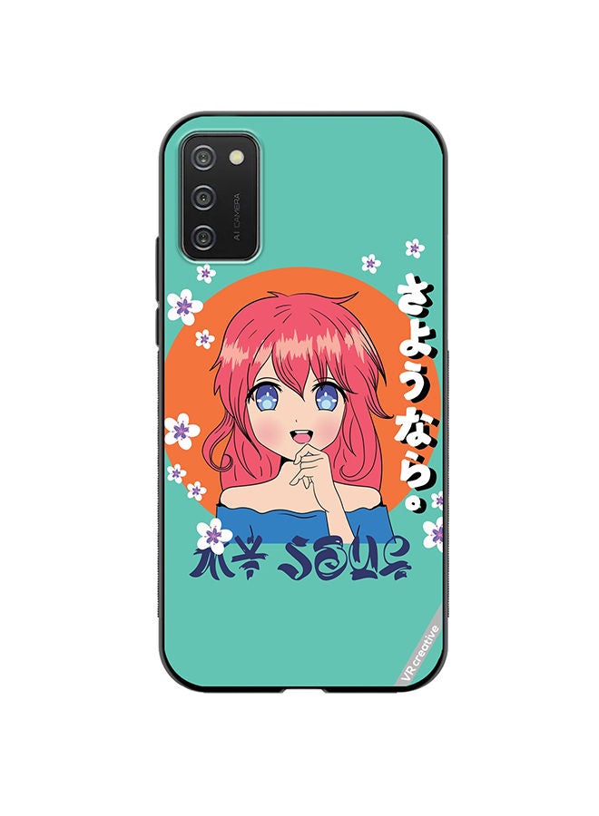 VR CREATIVE Protective Case Cover For Samsung Galaxy A03s Japanese Gril Text Means Good Bye Design Multicolour - Image 1
