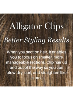 L'ANGE HAIR L’ange Alligator Hair Clips | Wide Teeth | Double-Hinged Design | For Sectioning & Securing Hair | Professional Styling Results | 4-Pack (Blush)  - Image 4
