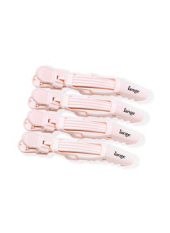 L'ANGE HAIR L’ange Alligator Hair Clips | Wide Teeth | Double-Hinged Design | For Sectioning & Securing Hair | Professional Styling Results | 4-Pack (Blush)  - Image 1