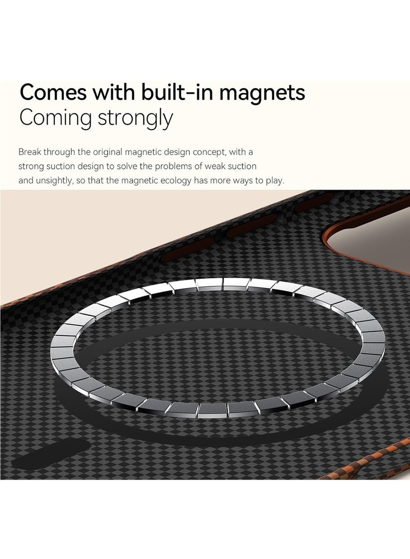 Adando Ultra-Slim Magnetic Case for iPhone 17 Pro Max, Business Men Slim Magnetic Anti Fall Cover Compatible with MagSafe, Aramid Fiber Textures Design Thin & Light Cover with a Caseless Feel (Blue) - Image 3