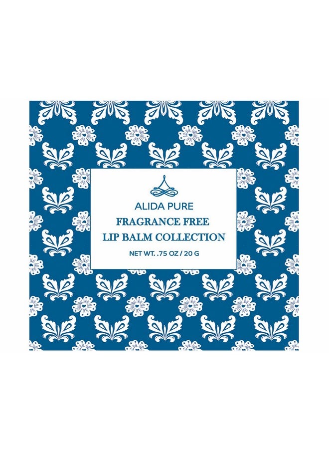 ALIDA PURE - ALIDA PURE Fragrance Free Lip Balm, Vegan Lip Balm Set, Unscented, No Flavor, Beeswax Free, Organic Jojoba Oil, Avocado Oil, Vitamin E, Natural Moisturizer for Dry, Chapped, or Cracked Lips 5 Tube Set - Image 1