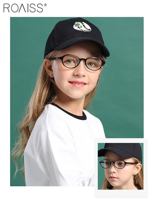 roaiss Kids Blue Light Blocking Glasses, Anti Eyestrain Computer Glasses, Gaming Eyewear UV400 Protection with Light Weight TPEE Frame for Boys Girls and Children Age 3-12, Black Blue  - Image 2