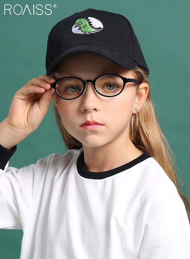 roaiss Kids Blue Light Blocking Glasses, Anti Eyestrain Computer Glasses, Gaming Eyewear UV400 Protection with Light Weight TPEE Frame for Boys Girls and Children Age 3-12, Black Blue  - Image 5