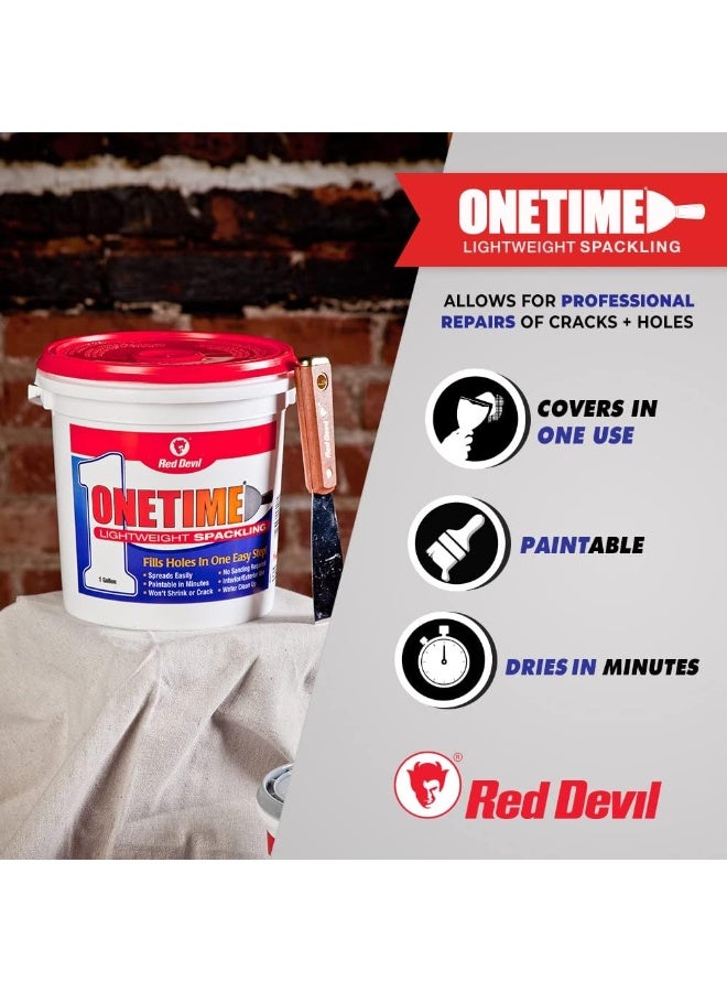 Red Devil Onetime Lightweight Spackling Compound Wall Repair Spackling For Holes Drywall White 1 Quart - Image 2