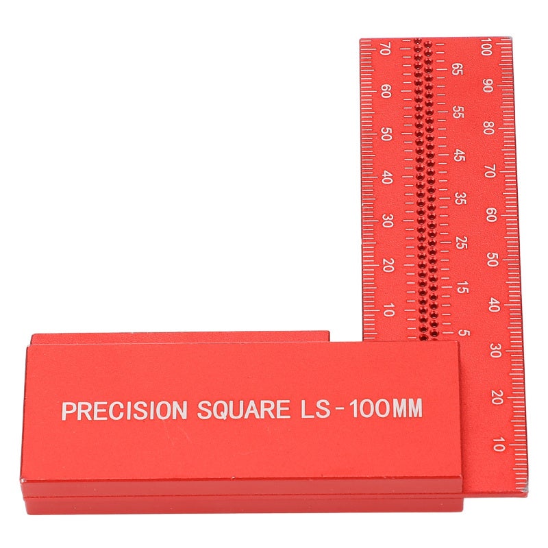 L Shaped Right Angle Ruler: 100mm Aluminum Alloy, High Accuracy, Compact Portable Square - Sturdy Rugged Design, Engineer Square for Carpenters Builders Woodworking Construction Sites - Image 2