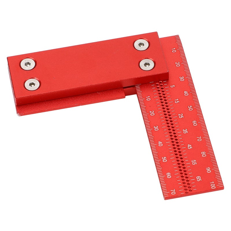 L Shaped Right Angle Ruler: 100mm Aluminum Alloy, High Accuracy, Compact Portable Square - Sturdy Rugged Design, Engineer Square for Carpenters Builders Woodworking Construction Sites - Image 5