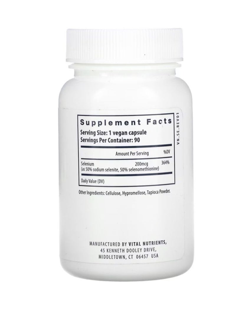 VITAL Nutrients, Selenium, 90 Vegan Capsules - Image 2