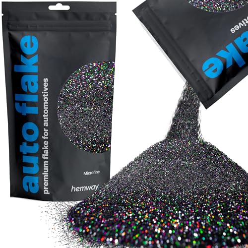 Hemway Auto Flake Glitter Additive for Paint, 100g / 3.5oz Microfine Black Holographic Metal Flake for Custom Auto Paint & Coatings, for Car, Motorbike, Truck, Vehicles, Automotives - Image 1