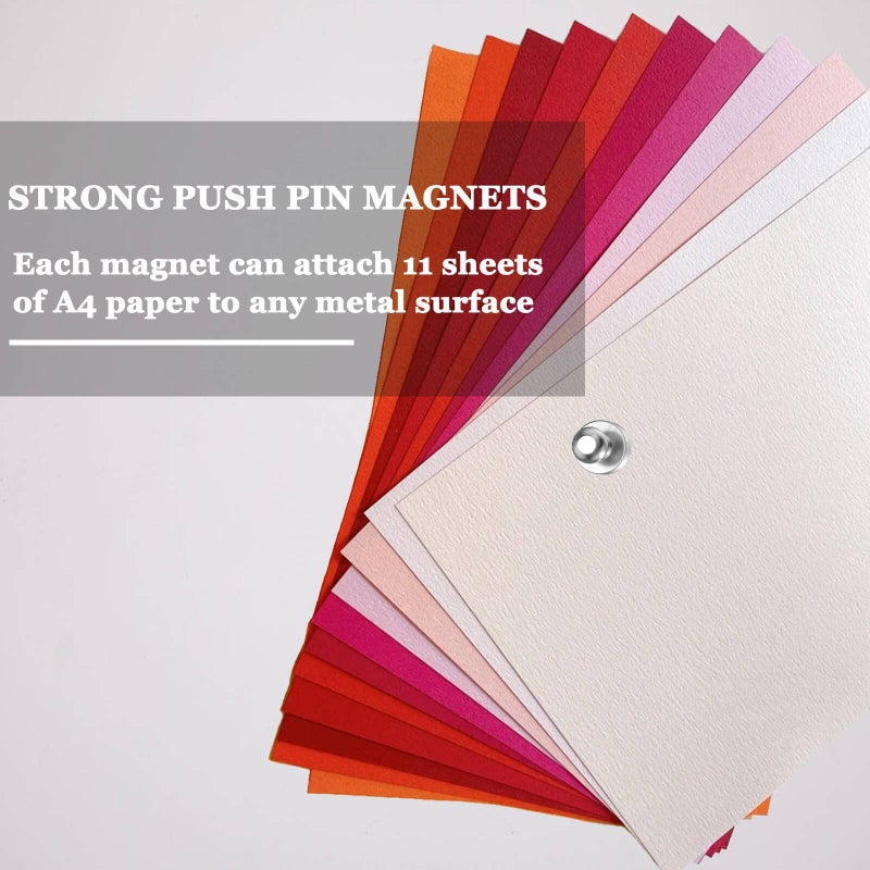 MIN CI 25Pcs Strong Fridge Magnets, Refrigerator Magnets for Whiteboard, Magnetic Push Pins Small Whiteboard Magnets for Classroom, Magnetic Decorative Magnets, Locker Accessories and Dry Erase Magnets - Image 4