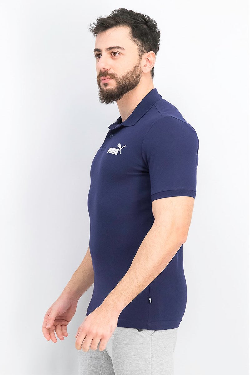 PUMA Men Sportwear Fit Short Sleeves Brand Logo Polo Shirt, Navy  - Image 4