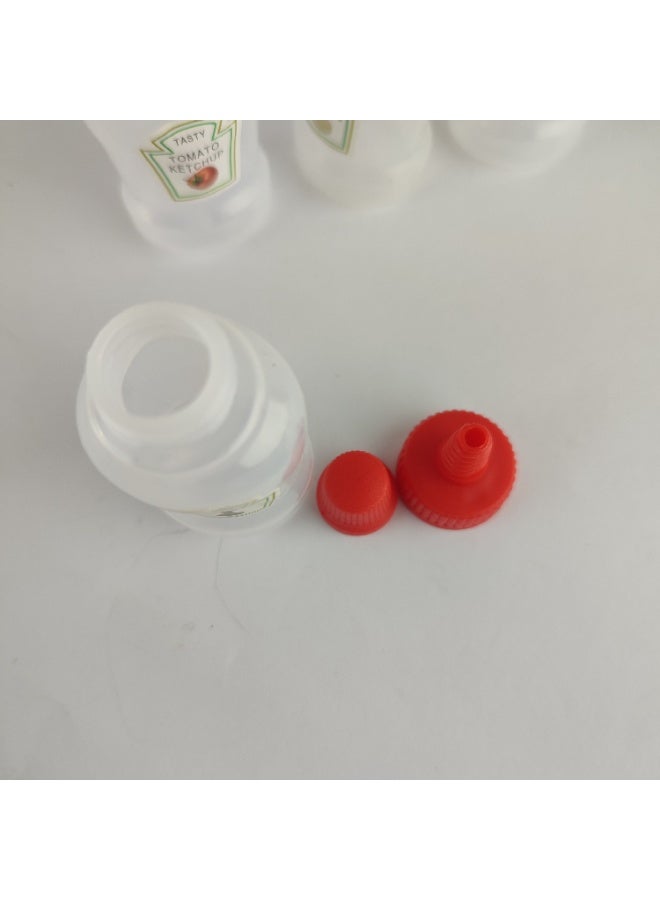 4-Piece Small Plastic Sauce Bottles – For Ketchup, Mayonnaise & Condiments - Image 4