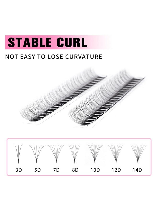 VEYES INC Premade Fans Eyelash Extensions 3D14D C D Curl 916Mm Natural & Volume Mixed Length Eyelash Trayprofessional Lash Suppliesmatte Black(7D 0.07 Dcurl 916Mm) - Image 3