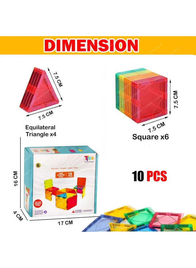 FunBlast FunBlast Magnet Building Blocks for Kids, Magnetic Blocks for Kids Toys for 3+ Yrs Old Boys Girls, DIY Educational STEM Toy for 3+ Years Kids, Learning and Construction Toys (10 Pcs)  - Image 2