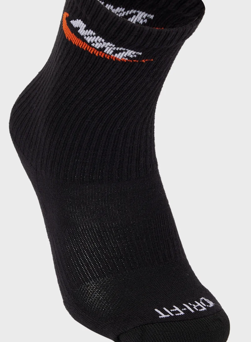Nike Kids 3 Pack Everyday Plus Cushion  Crew Socks