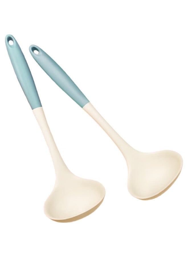 Dipple Soup Ladle, Household Food-Grade Silicone Spoon, Non-Stick Pan Specific, Large Size, Thickened, Long Handle, For Serving Soup And Porridge - Image 3