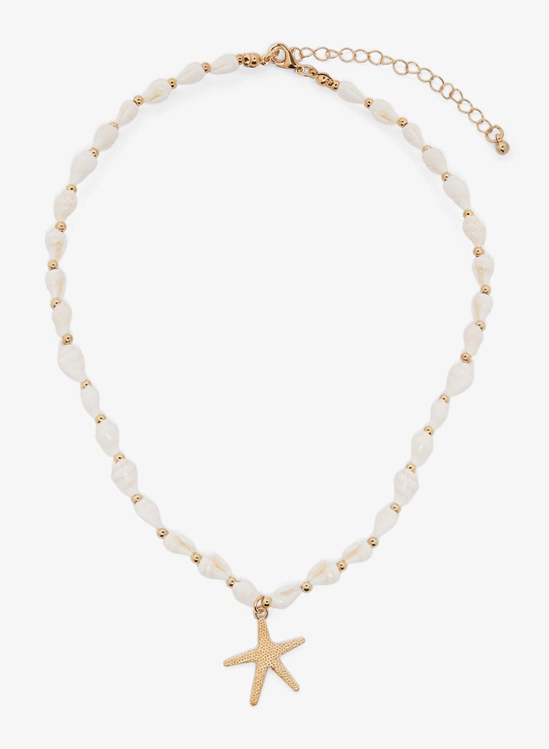 Ginger Beach Inspired Beaded Gold Necklaces - Image 2