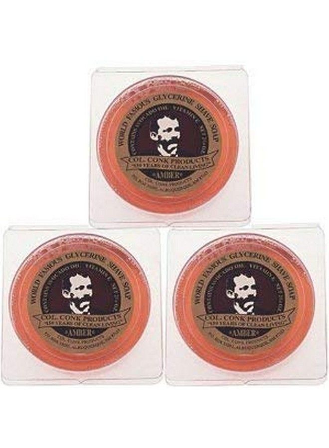 Colonel Conk Col. Conk Amber Shave Soap 2.25 Ounce (Pack Of 3) - Image 3