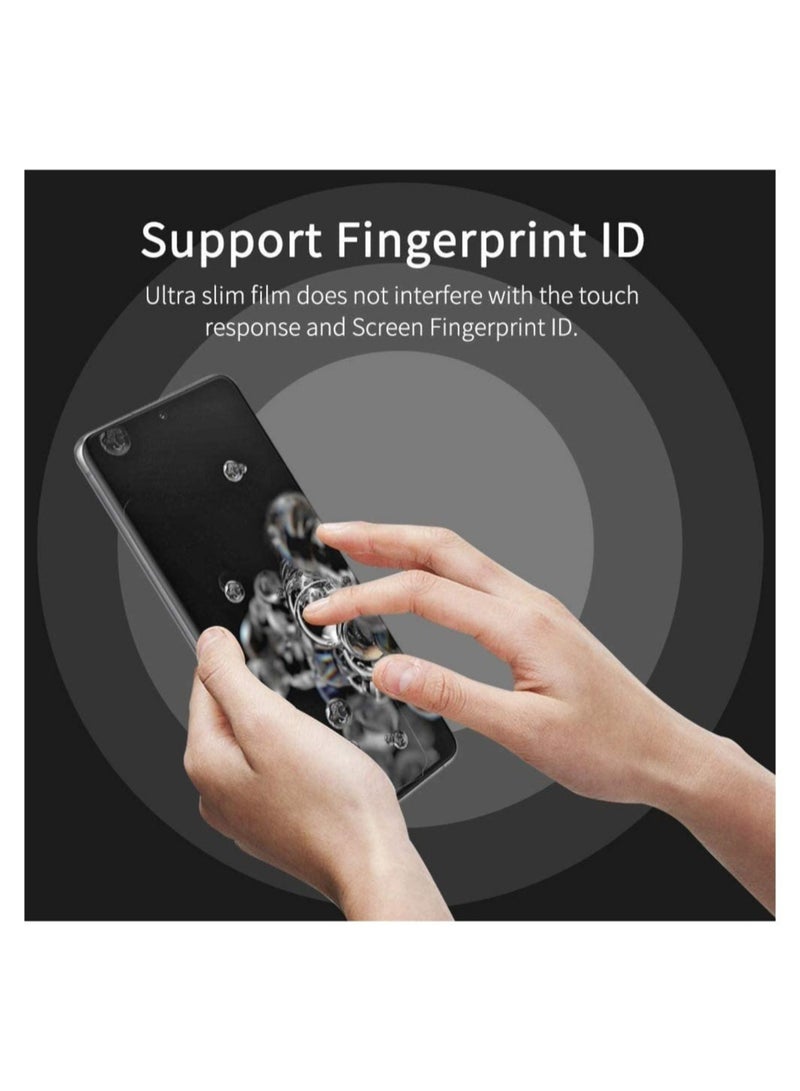 إلترازون Privacy Screen protector compatible with Samsung Galaxy S20 Ulter Screen Protector Tempered Glass [Anti-Glare][HD Full Coverage][Easy Installation][Scratch Resistant][9H Hardness] - Image 3