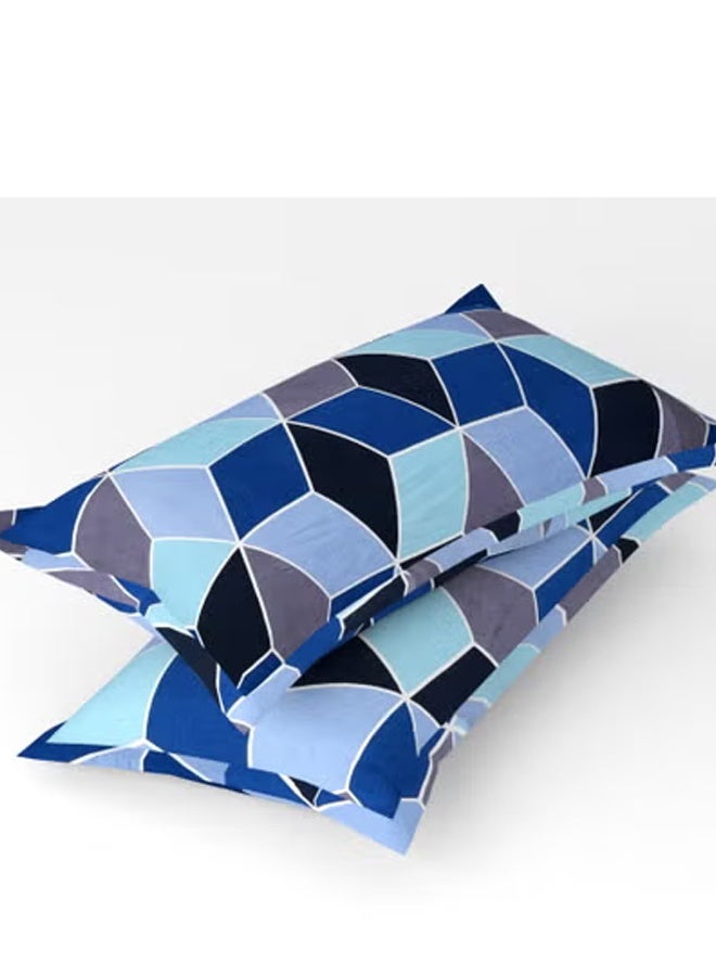 BSB Glace Cotton 180 TC Geometric Cube Pattern Printed Single Bedsheets with 1 King Size Pillow Cover, (60X90 Inches, 4 X 6 Feet) 148*228 cm - Image 2