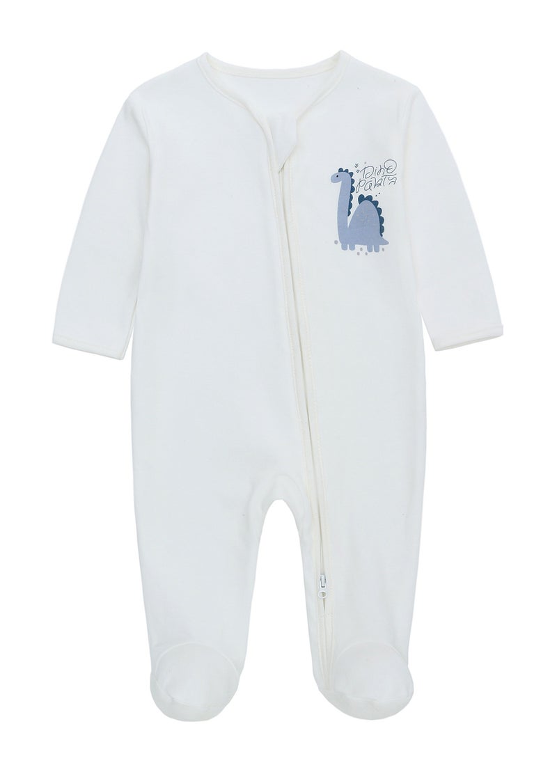 Miracle Baby - Newborn  baby rompers with zipper 100% cotton long sleeve baby pajamas footies baby clothes - Image 1