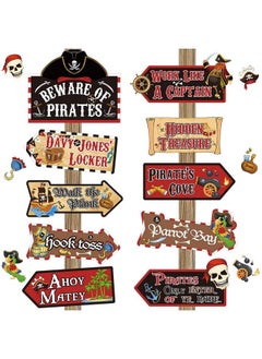 20 Pieces Pirate Party Sign Pirate Party Supplies Skull Sign Pirate Theme Party Decorations Kids Birthday Party Favors