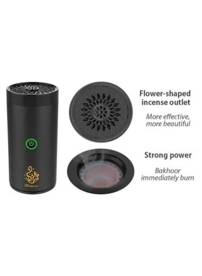 Bukhoor - BK10 Smart Electric Diffuser Incense Burner Rechargeable Portable USB Type-C Power Black - Image 1