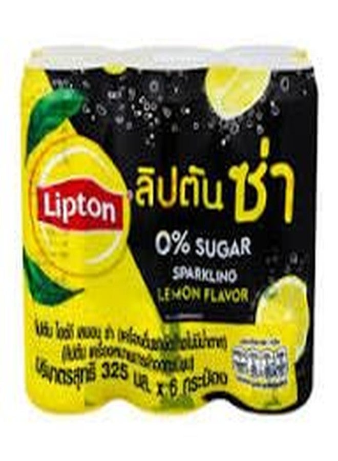 Lipton Liptonza 0% Sugar Sparkling Lemon Flavor Pack of 6 325ml - Image 2
