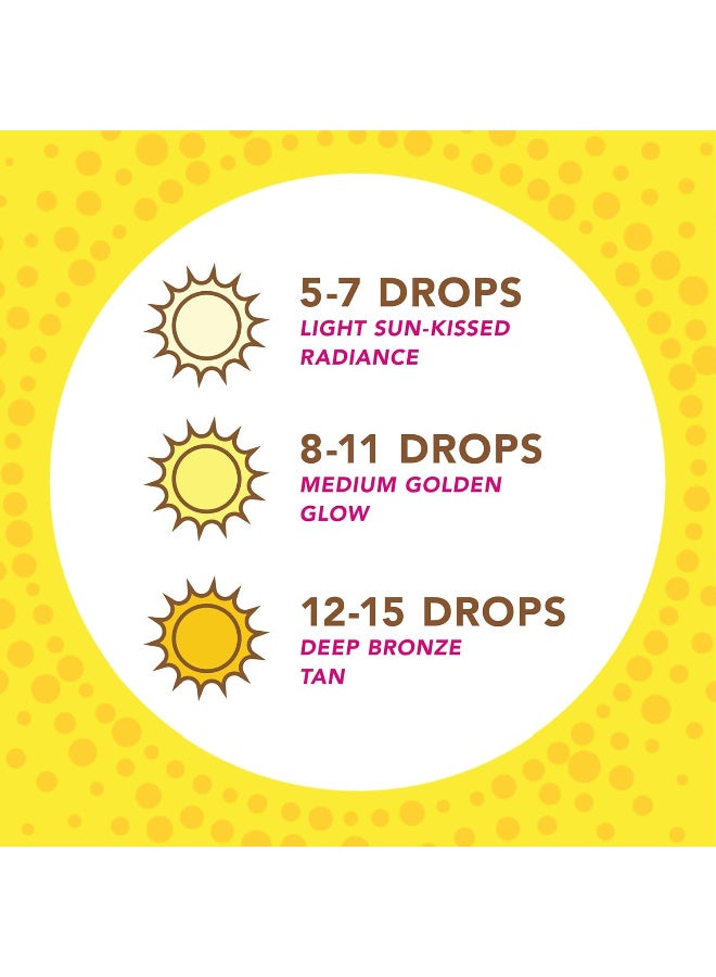 جرجنز قطرات جيرجنز الطبيعية للتوهج الفوري، تسمير بدون شمس للوجه والجسم، قطرات تسمير فورية، 1 أونصة سائلة - Image 5