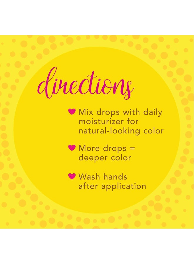 جرجنز قطرات جيرجنز الطبيعية للتوهج الفوري، تسمير بدون شمس للوجه والجسم، قطرات تسمير فورية، 1 أونصة سائلة - Image 2