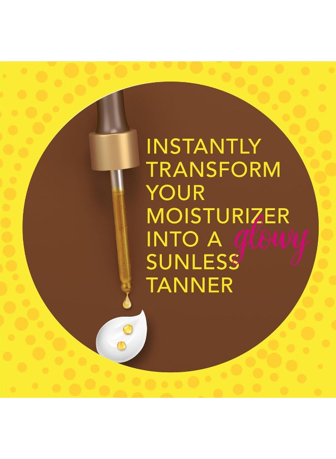 جرجنز قطرات جيرجنز الطبيعية للتوهج الفوري، تسمير بدون شمس للوجه والجسم، قطرات تسمير فورية، 1 أونصة سائلة - Image 3