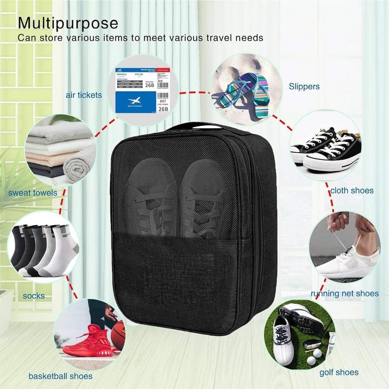Storescent Compact Shoe Bag/Organizer/Pouch | Protect 3 Pairs of Shoes | Perfect for Travel and Daily Storage (Assorted Color) - Image 3