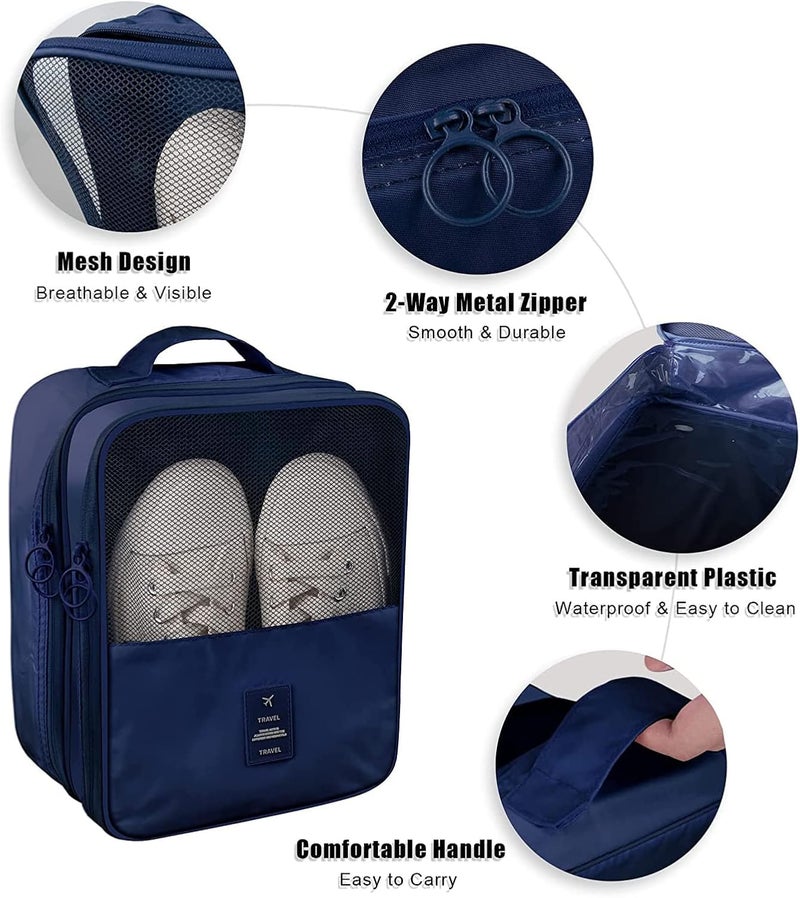 Storescent Compact Shoe Bag/Organizer/Pouch | Protect 3 Pairs of Shoes | Perfect for Travel and Daily Storage (Assorted Color) - Image 4