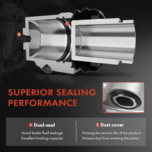 A-Premium Disc Brake Caliper Assembly Compatible with Select Mercedes-Benz Models - W123 230/240D/280E/300D, C123 280CE /300CD/300TD - Front Right Passenger Side - Image 4