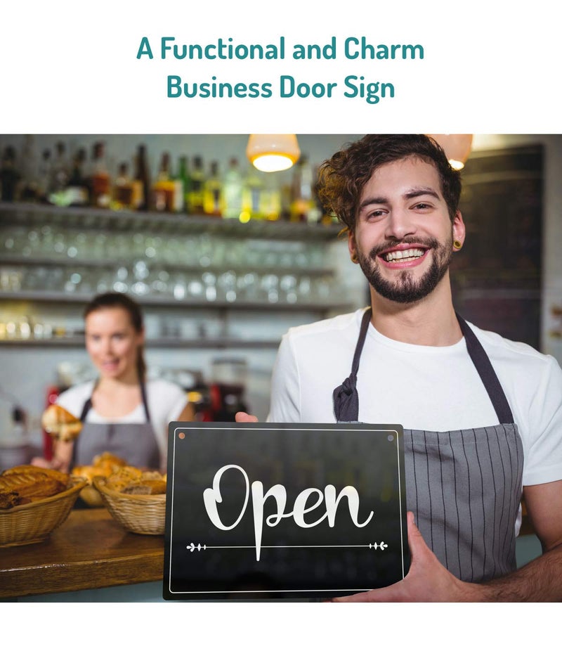 Fun-Plus Open Closed Board, 12x8 PVC Plastic Double Sided Hanging Sign, High Precision Printing, Water Proof, Open and Closed Sign for Business, Retail Store Supplies - Image 5