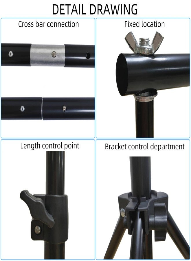 حامل خلفية للصور، 10 × 9 أقدام (عرض × ارتفاع) حامل خلفية للتصوير الفوتوغرافي قابل للتعديل، نظام دعم حامل خلفية صور الاستوديو المصنوع من سبائك الألومنيوم للحفلات وحفلات الزفاف والتصوير الفوتوغرافي وعرض الإعلانات - Image 2