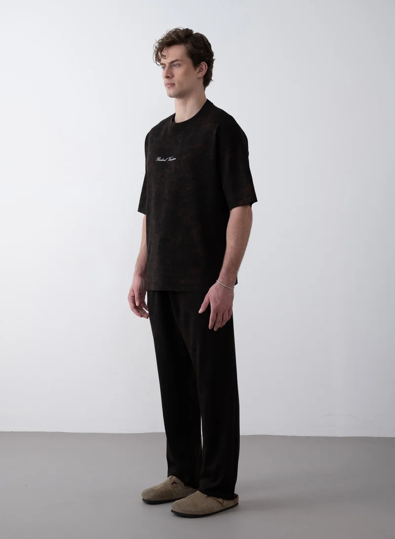 Marrakech Drawstring Casual Trousers for Men - Burnt Umber