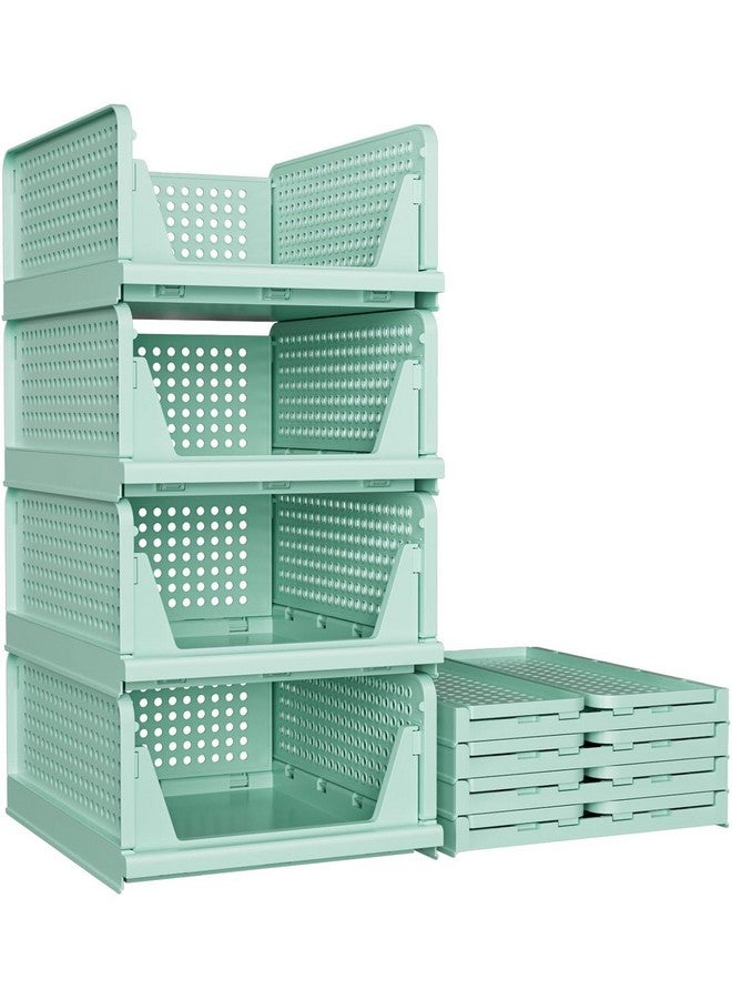 JEYANG JEYANG Clothes Organizer for Wardrobe - Foldable and Stackable Closet Cupboard Almirah Space Organiser for Shirt, T Shirt, Jeans (Pack of 12, Green) - Image 2