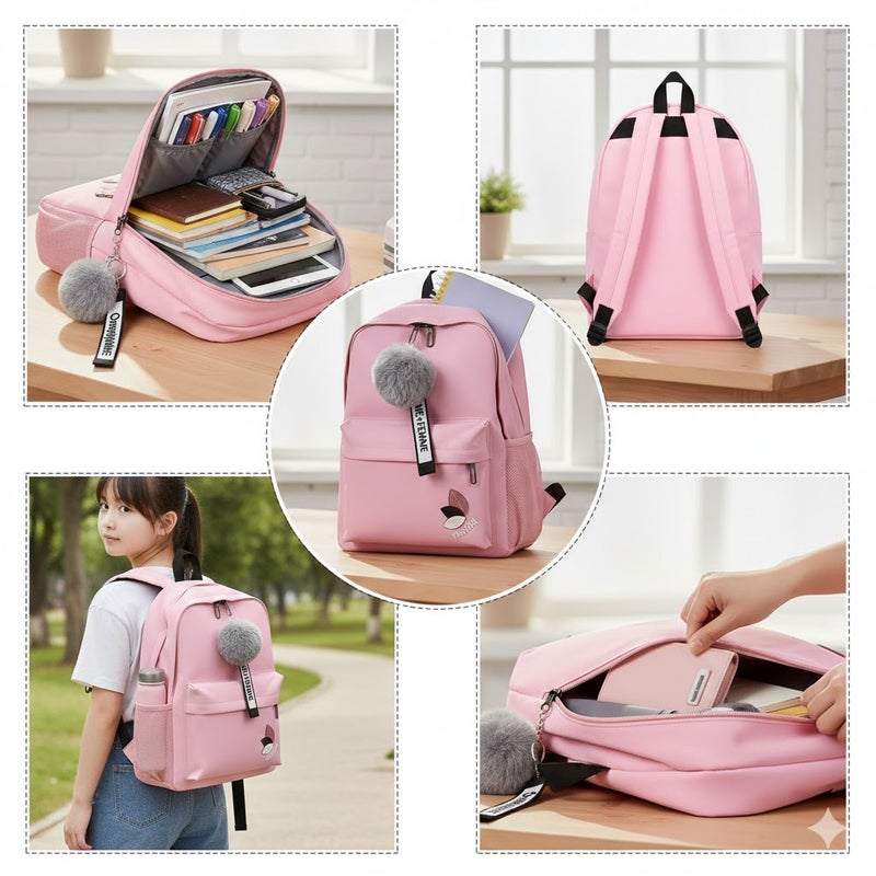 MINDFIT Pink School Backpack for Kids - Image 2