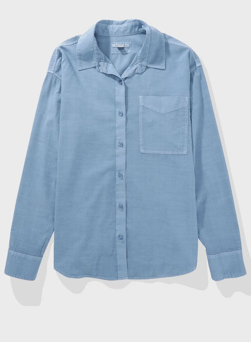 American Eagle Button Down With Patch Pocket Shirt