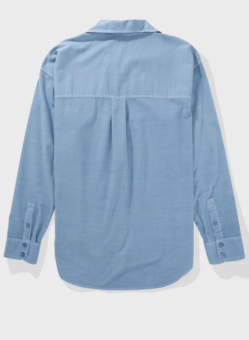 American Eagle Button Down With Patch Pocket Shirt