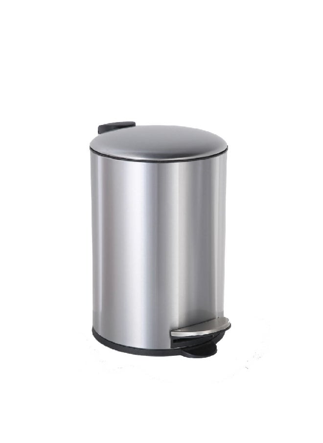 HONEYBEE High-Quality and Durable Round Pedal Bin Stainless Steel 12 L HDB-20001A 
