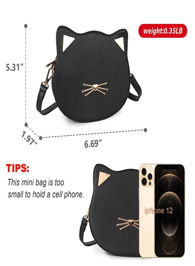 Gladdon Cat Crossbody Bag for Teen Girls Novelty Cute Purses Birthday Gifts Black - Image 2
