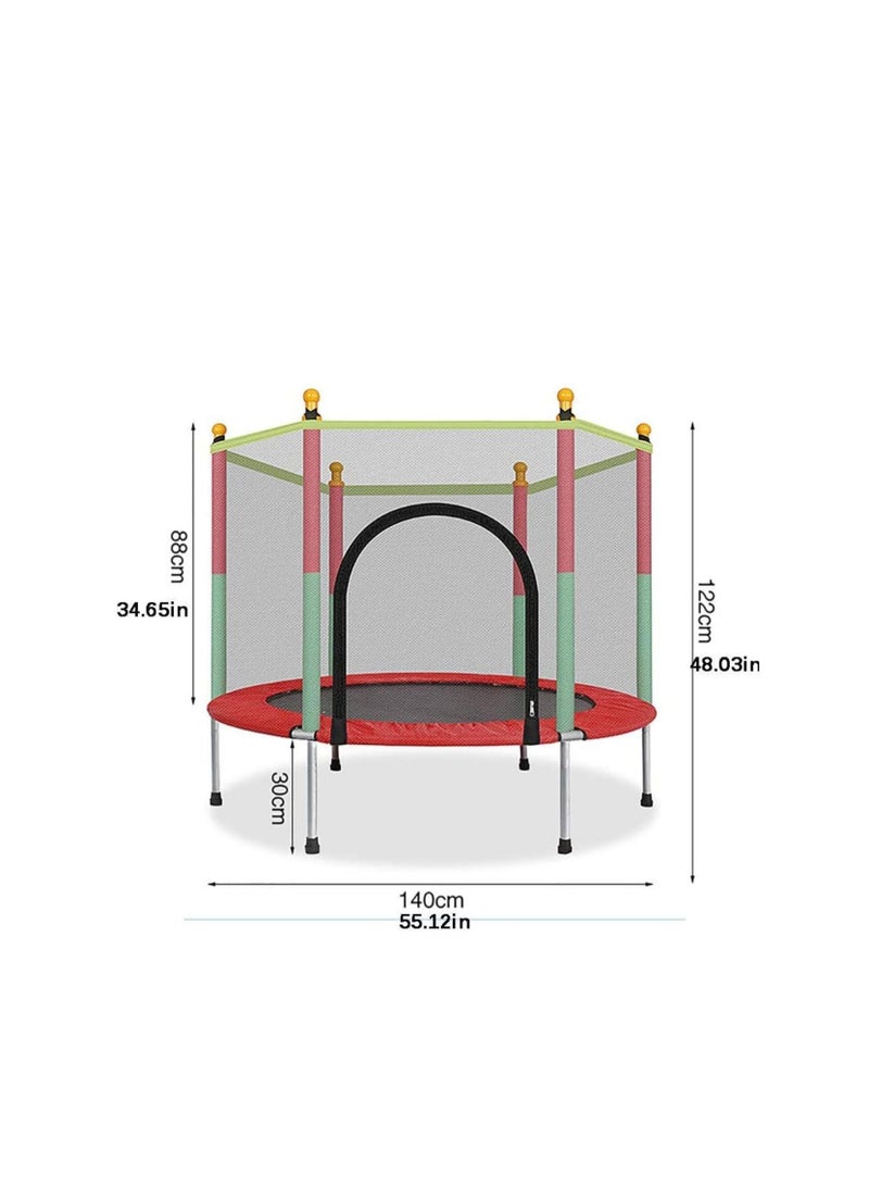 Safety And Durable Toddler Trampoline Foldable Rebounder Jumper with Protective Cover 80X140X122Cm - Image 2
