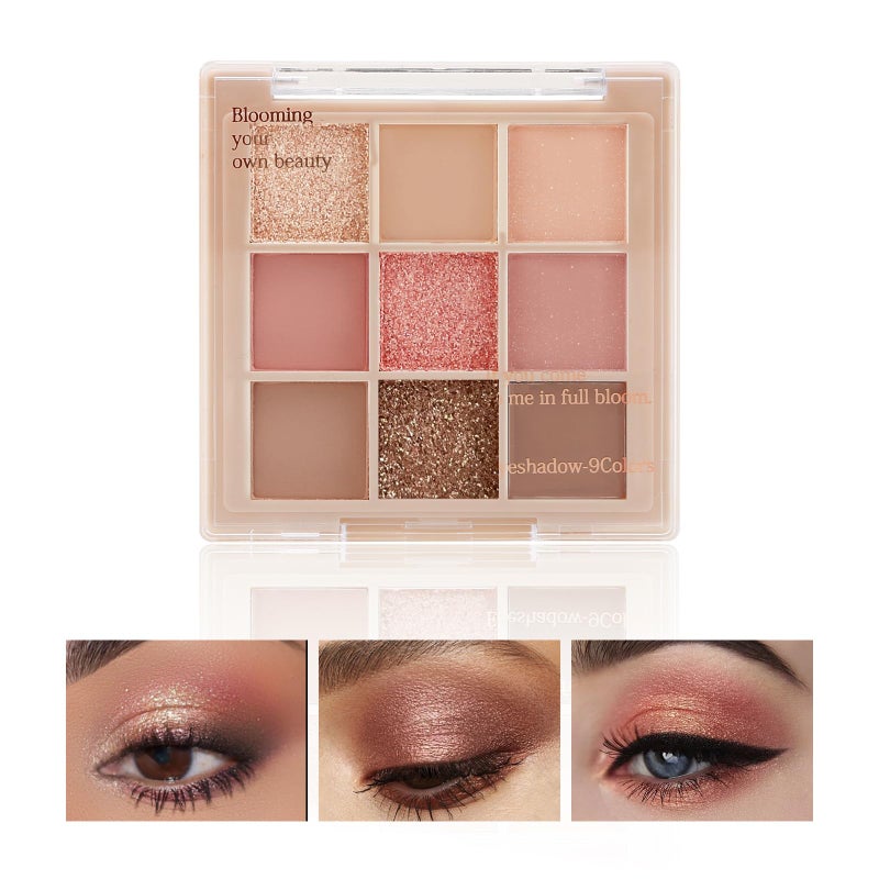 Boobeen Nude Eyeshadow Palette - Matte and Shimmer Makeup, Highly Pigmented Creamy Eye Shadow Powder, Create a Neutral Eye Look, Long Wearing - Image 1