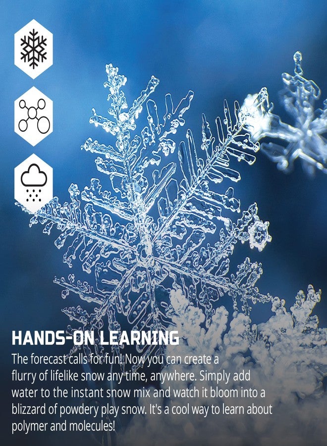 Discovery #Mindblown Build-A-Blizzard Snow Making Experiment Set, Instantly Create Lifelike Snow, Non-Toxic and Safe, Just Add Water, Includes Glitter and Beaker, Fun Science Kit for Kids Ages 6+ - Image 4